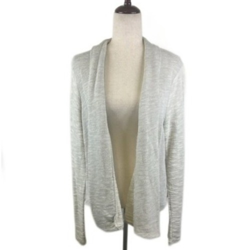 Threads 4 Thought Sweater Women's Size Large Gray Open‎ Cardigan Organic Cotton